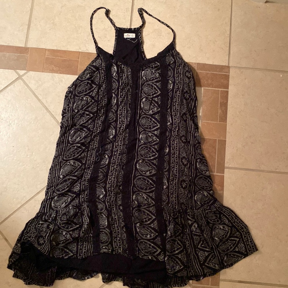 Hollister Black Patterned Dress
